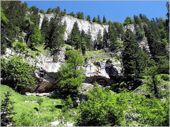 Fossilien Typische Trias Landschaft im Salzkammergut